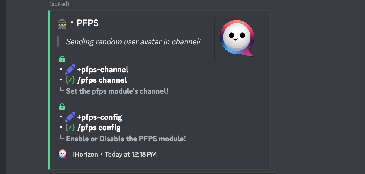 Page of the PFPS category of iHorizon