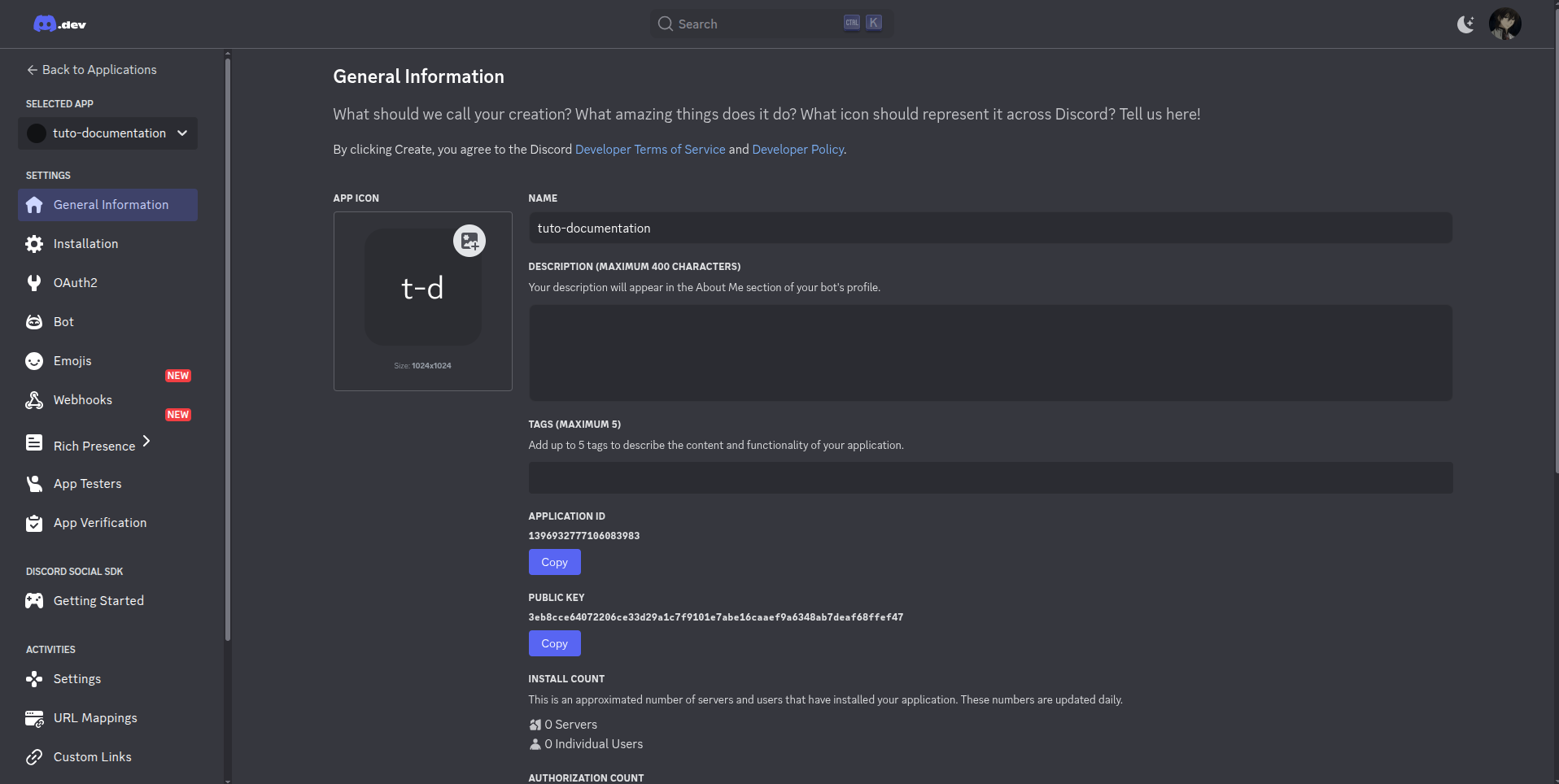 Bot Management Panel Homepage