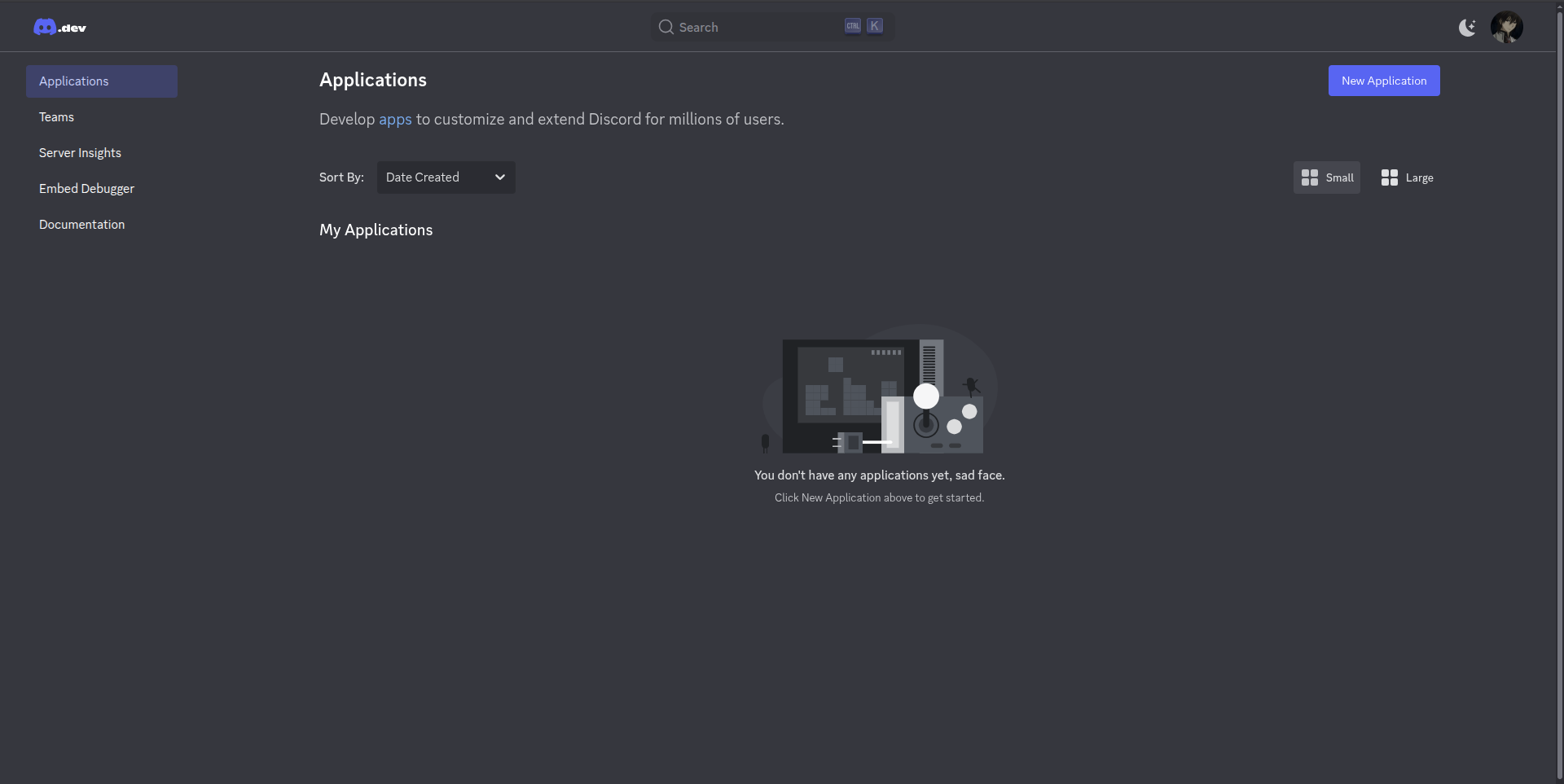 Discord Developer Portal Homepage