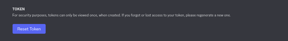 Token Section to Regenerate a Token